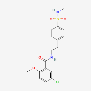Структурная формула JC124, CAS 1638611-48-9, формула C17H19ClN2O4S