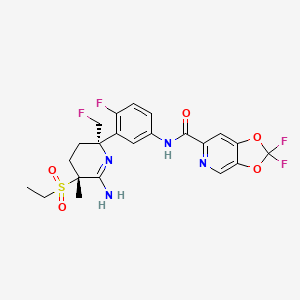 Структурная формула JNJ-67569762, CAS 2380313-26-6, формула C22H22F4N4O5S