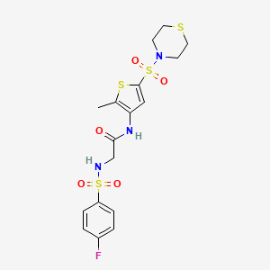 Структурная формула K306, CAS 1184987-29-8, формула C17H20FN3O5S4