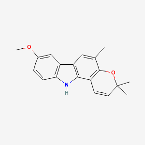 Структурная формула Koenimbine, CAS 21087-98-9, формула C19H19NO2