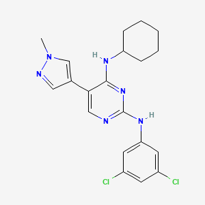 Структурная формула KRCT-6j, CAS 2250085-28-8, формула C20H22Cl2N6