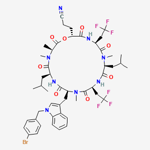 Структурная формула KZR-8445, CAS 2377734-91-1, формула C49H61BrF6N8O8