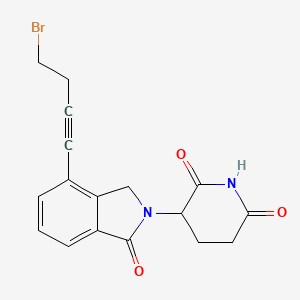 Структурная формула Lenalidomide-acetylene-Br, CAS 2619512-84-2, формула C17H15BrN2O3