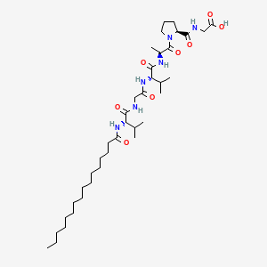 Структурная формула Palmitoyl hexapeptide-12, CAS 171263-26-6, формула C38H68N6O8