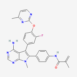Структурная формула Lirafugratinib, CAS 2549174-42-5, формула C28H24FN7O2