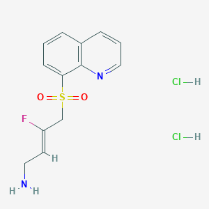 Структурная формула LOX-IN-3 Dihydrochloride, CAS 2409964-23-2, формула C13H14ClFN2O2S
