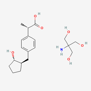 Структурная формула Loxoprofenol-SRS tromethamine, CAS 2582872-01-1, формула C19H31NO6