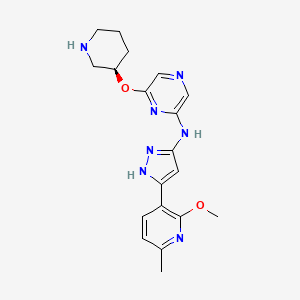 Структурная формула LY2880070, CAS 1375637-35-6, формула C19H23N7O2
