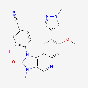 Структурная формула M3541, CAS 1360628-91-6, формула C23H17FN6O2