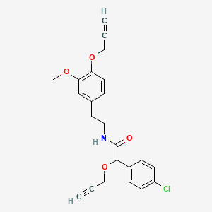 Структурная формула Mandipropamid, CAS 374726-62-2, формула C23H22NO4Cl