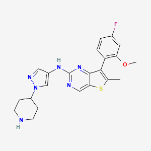 Структурная формула MAX-40279, CAS 2070931-57-4, формула C22H23FN6Os