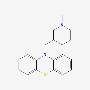 Структурная формула Mepazine, CAS 60-89-9, формула C19H22N2S