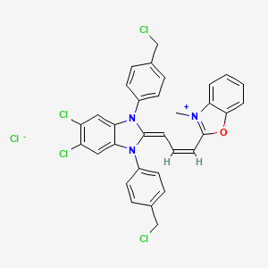 Структурная формула MitoTracker Green FM, CAS 201860-17-5, формула C34H28Cl5N3O