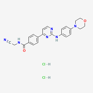 Структурная формула Momelotinib Dihydrochloride, CAS 1380317-28-1, формула C23H24Cl2N6O2