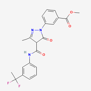 Структурная формула MTB-9655, CAS 2332820-04-7, формула C21H19F2N3O4