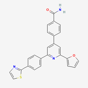 Структурная формула MYC-IN-2, CAS 2244979-61-9, формула C25H17N3O2S