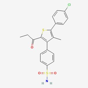 Структурная формула nAChR agonist 1(DUN71755), CAS 1394371-75-5, формула C20H18ClNO3S2