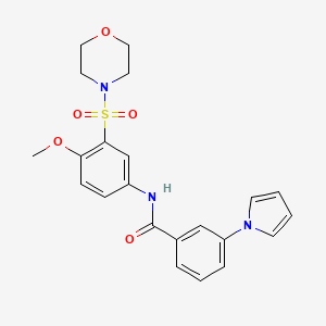 Структурная формула NCGC00378430, CAS 920650-00-6, формула C22H23N3O5S
