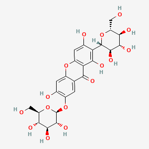 Структурная формула neomangiferin, CAS 64809-67-2, формула C25H28O16