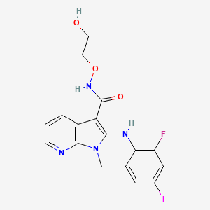 Структурная формула NFX-179, CAS 2252314-46-6, формула C17H16FIn4O3