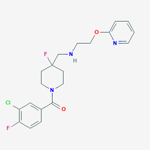Структурная формула NLX-204, CAS 2170405-10-2, формула C20H23Cl2F2N3O2