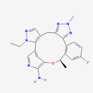 Структурная формула Zidesamtinib, CAS 2739829-00-4, формула C22H22FN7O