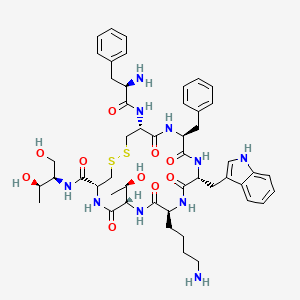 Структурная формула Octreotideacetate, CAS 83150-76-9, формула C49H66N10O10S2