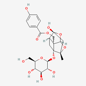 Структурная формула oxypaeoniflorin, CAS 39011-91-1, формула C23H28O12
