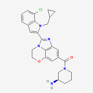 Структурная формула PAD-IN-2, CAS 2304852-21-7, формула C27H28ClN5O2