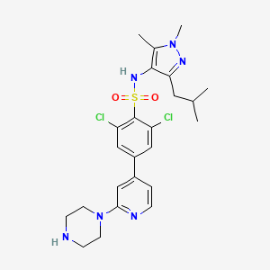 Структурная формула PCLX-001, CAS 1215011-08-7, формула C24H30Cl2N6O2S