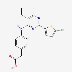 Структурная формула PDE4B-IN-2, CAS 915082-52-9, формула C19H18ClN3O2S