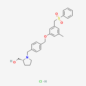 Структурная формула Pf-543 Hydrochloride, CAS 1706522-79-3, формула C27H32ClNO4S