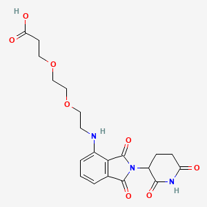 Структурная формула Pomalidomide-PEG2-COOH, CAS 2140807-17-4, формула C20H23N3O8