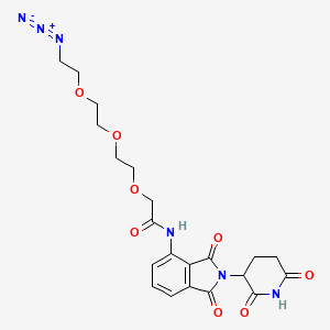 Структурная формула Pomalidomide-PEG3-azide, CAS 2267306-15-8, формула C21H24N6O8
