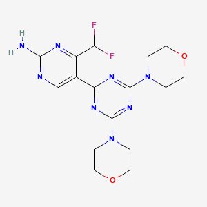 Структурная формула PQR514, CAS 1927857-55-3, формула C16H20F2N8O2
