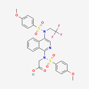 Структурная формула PRL-295, CAS 2377770-85-7, формула C27H24F3N3O8S2
