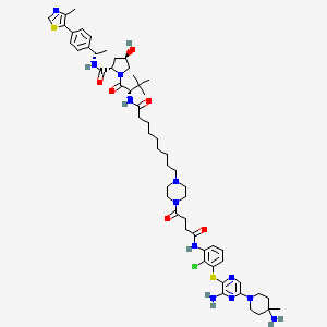 Структурная формула PROTAC SHP2 degrader-1, CAS 2458219-65-1, формула C56H79ClN12O6S2
