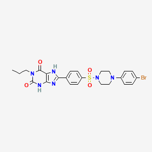 Структурная формула PSB-1901, CAS 2332835-02-4, формула C24H25BrN6O4S