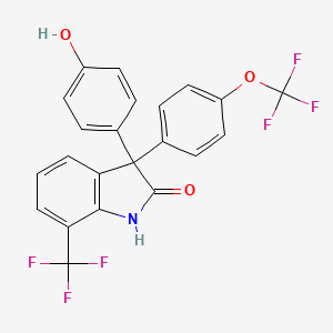 Структурная формула (±)-ErSO, CAS 2407860-40-4, формула C22H13F6NO3