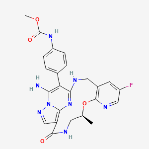 Структурная формула RET-IN-14, CAS 2755843-62-8, формула C24H23FN8O4