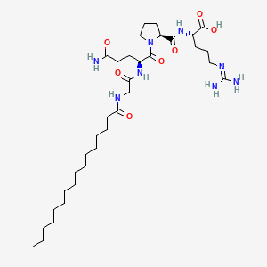 Структурная формула Palmitoyl tetrapeptide-7, CAS 221227-05-0, формула C34H62N8O7