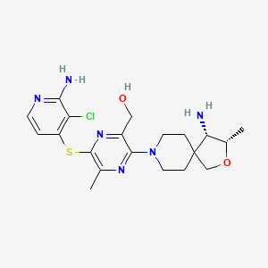 Структурная формула RMC-4630, CAS 2172652-48-9, формула C20H27ClN6O2S