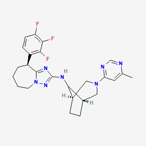 Структурная формула RO7185876, CAS 2226038-71-5, формула C25H28F3N7
