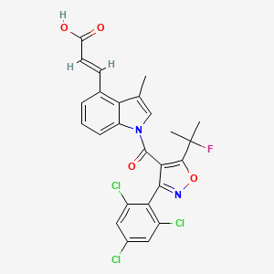 Структурная формула Safusidenib, CAS 1898206-17-1, формула C25H18Cl3FN2O4