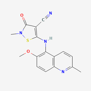 Структурная формула SARM1-IN-2, CAS 2396592-52-0, формула C16H14N4O2S