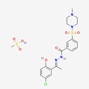 Структурная формула Seclidemstat mesylate, CAS 2044953-70-8, формула C21H27ClN4O7S2