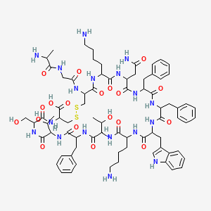 Структурная формула somatostatin, CAS 51110-01-1, формула C76H104N18O19S2