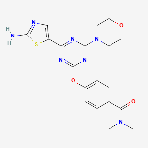 Структурная формула SPR519, CAS 1391923-59-3, формула C19H21N7O3S