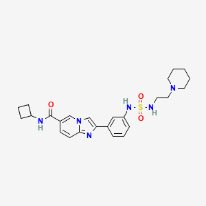 Структурная формула SR-0813, CAS 2597186-19-9, формула C25H32N6O3S