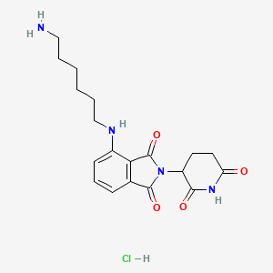 Структурная формула Thalidomide-NH-C6-NH2 hydrochloride, CAS 2375194-37-7, формула C19H25ClN4O4